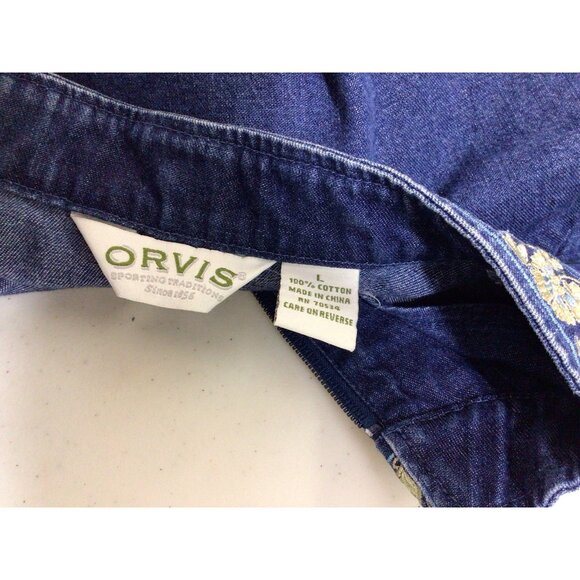 Orvis Jean Jacket Floral Embroidered Womens Large - Picture 4 of 6